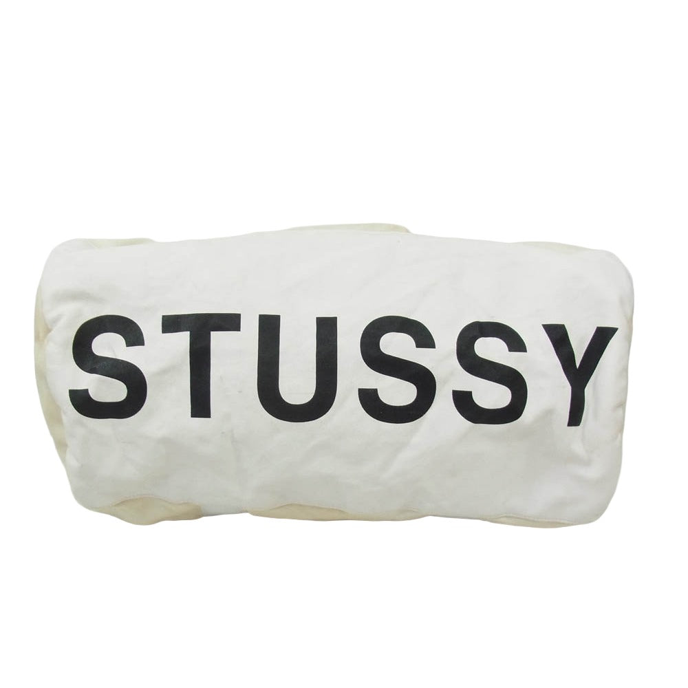 STUSSY ステューシー 16SS × Herschel ハーシャル 2way ボストンバッグ ダッフルバッグ オフホワイト系【中古】