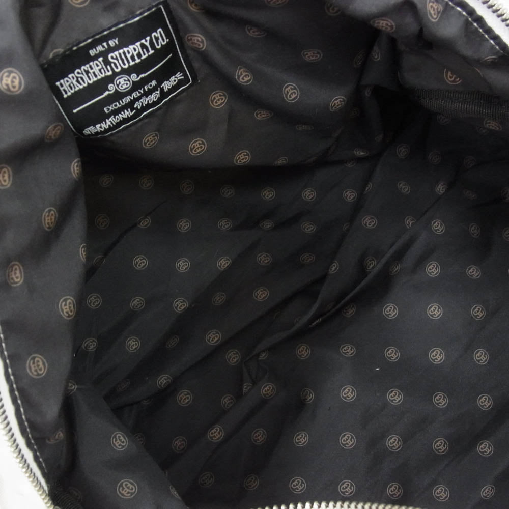 STUSSY ステューシー 16SS × Herschel ハーシャル 2way ボストンバッグ ダッフルバッグ オフホワイト系【中古】