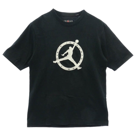 NIKE ナイキ OFF-WHITE オフホワイト DM0062-010 ? JORDAN BRAND ? Off-White オフホワイト 21AW SS Tee Tシャツ カットソー ロゴ刺繍 半袖 Tシャツ ブラック系 S【中古】