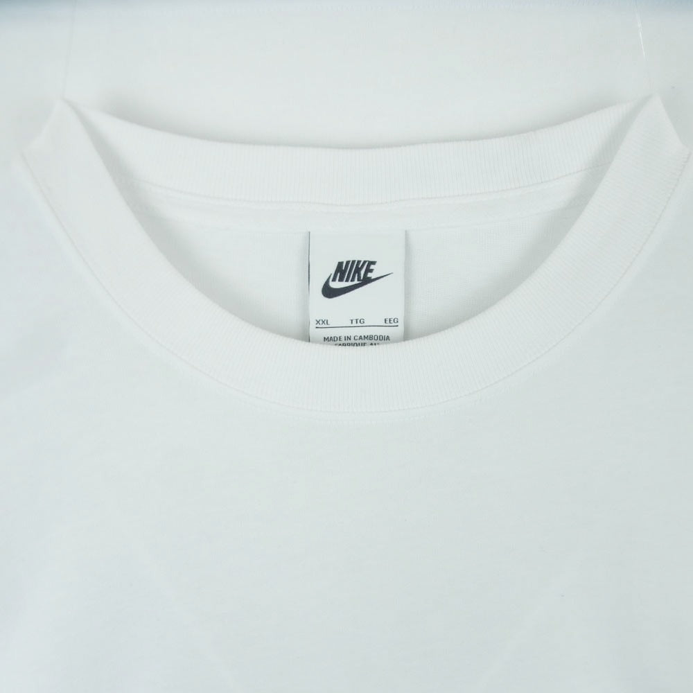 NIKE ナイキ STUSSY ステューシー DV1774-100 STUSSY Mens T-Shirt ステューシー 刺繍 ロゴ プリント Tシャツ 半袖 カットソー ホワイト系 XXL【中古】