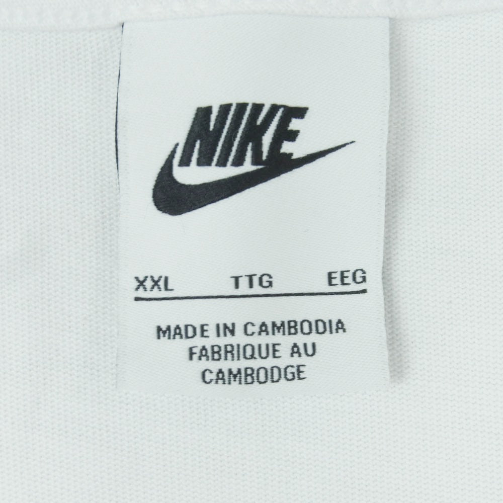 NIKE ナイキ STUSSY ステューシー DV1774-100 STUSSY Mens T-Shirt ステューシー 刺繍 ロゴ プリント Tシャツ 半袖 カットソー ホワイト系 XXL【中古】