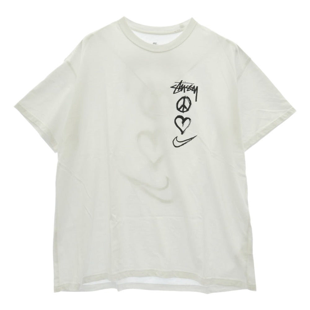 NIKE ナイキ STUSSY ステューシー DM4942-121 × STUSSY NRG SS Tee ステューシー ロゴ プリント Tシャツ 半袖 カットソー ホワイト系 XXL【中古】