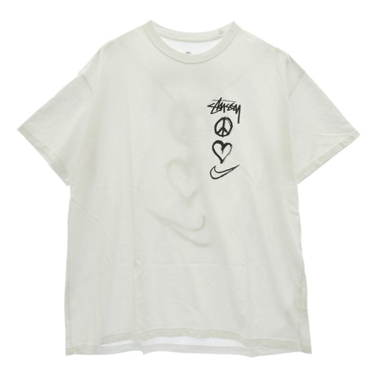 NIKE ナイキ STUSSY ステューシー DM4942-121 × STUSSY NRG SS Tee ステューシー ロゴ プリント Tシャツ 半袖 カットソー ホワイト系 XXL【中古】