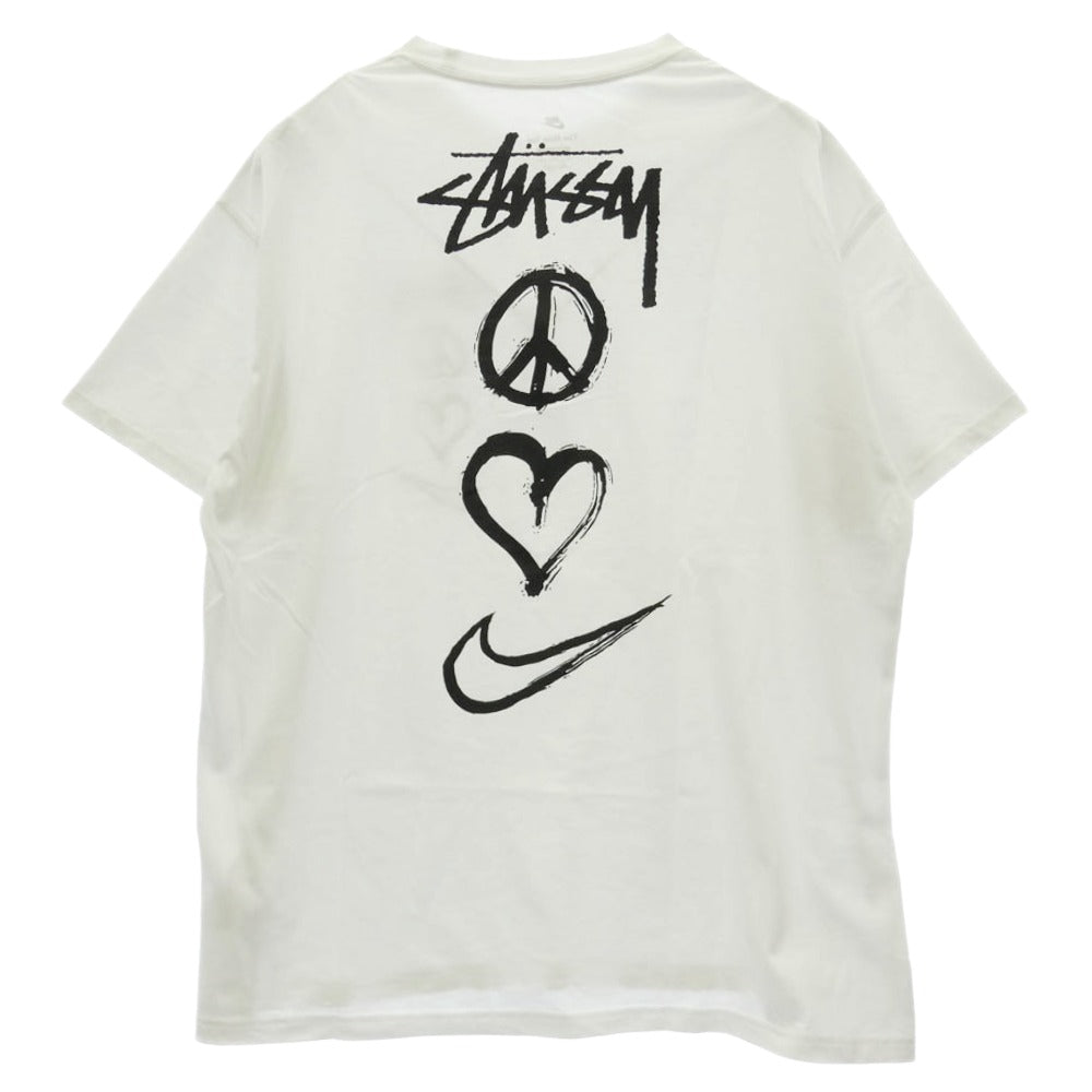 NIKE ナイキ STUSSY ステューシー DM4942-121 × STUSSY NRG SS Tee ステューシー ロゴ プリント Tシャツ 半袖 カットソー ホワイト系 XXL【中古】