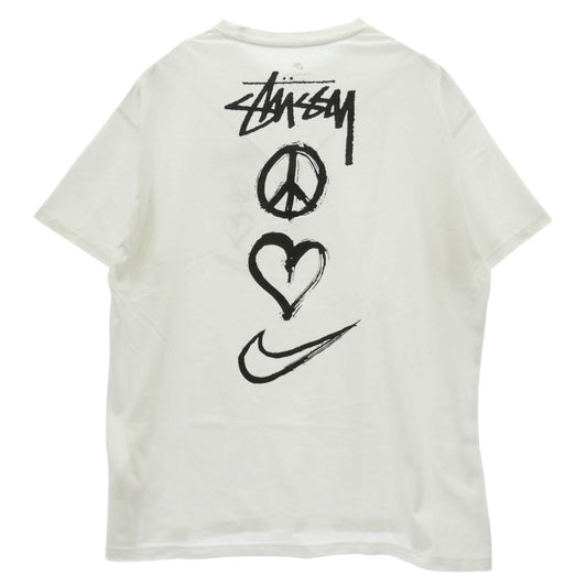 NIKE ナイキ STUSSY ステューシー DM4942-121 × STUSSY NRG SS Tee ステューシー ロゴ プリント Tシャツ 半袖 カットソー ホワイト系 XXL【中古】