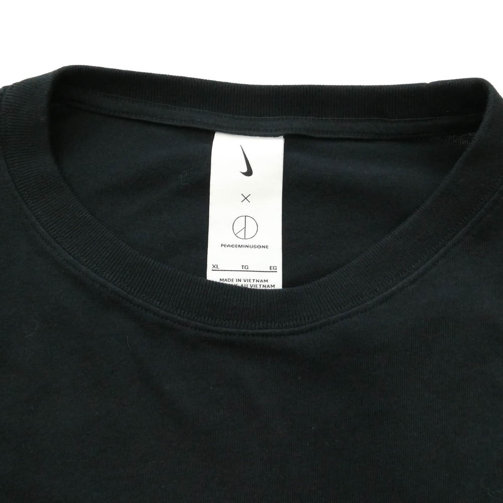 NIKE ナイキ DR0097-010 ×PEACEMINUSONE LS Tee ピースマイナスワン バッグデイジー プリント クルーネック 長袖 カットソー Tシャツ ブラック系 XL【中古】