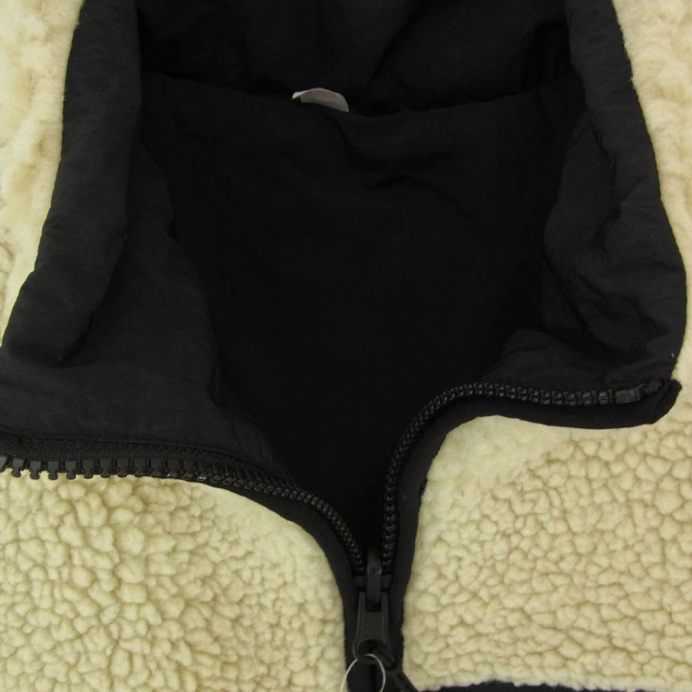 STUSSY ステューシー 22AW 8 Ball Sherpa Jacket Natural リバーシブル エイトボール シェルパ フリース ジャケット ナチュラル オフホワイト系 XL【中古】