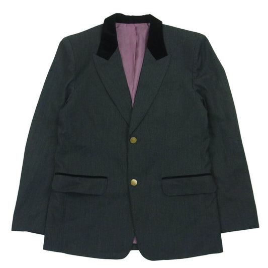 glamb グラム GB0425/BN01 Blue Noise Tailored Jacket ブルーノイズ ストライプ テーラード ジャケット グレー系 S【中古】