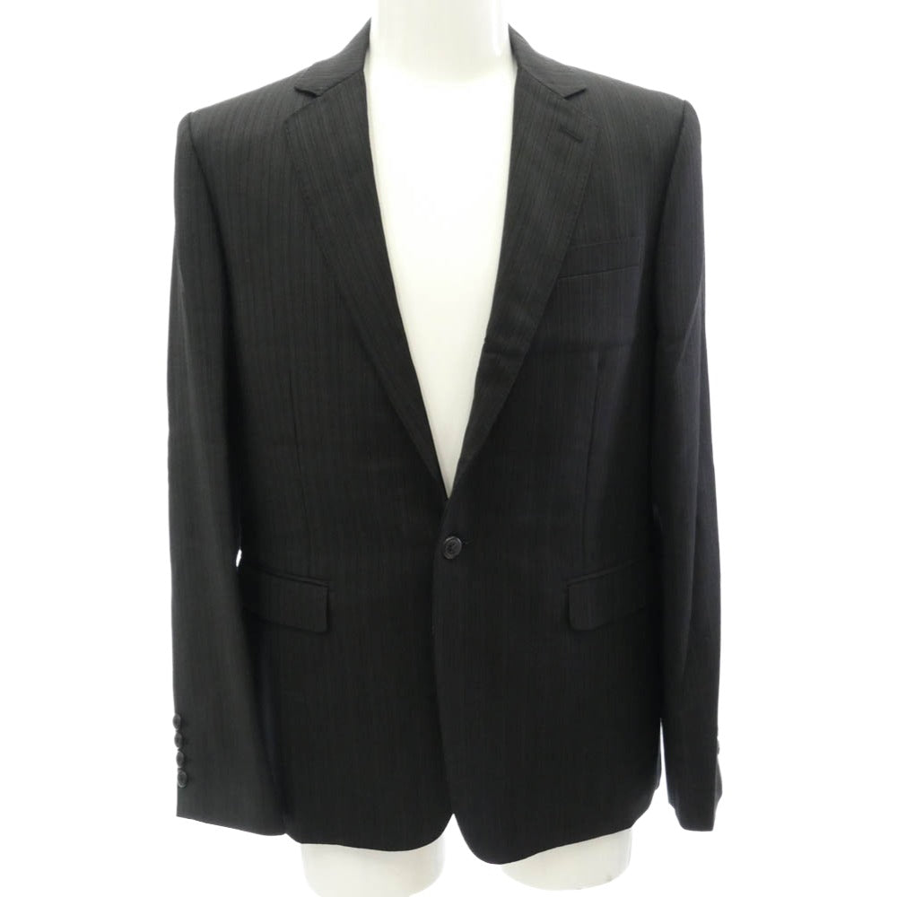 LAD MUSICIAN ラッドミュージシャン 20AW 2120-321 STANDARD 1B JACKET ストライプ ウール 本切羽 テーラード ジャケット チャコール系 44【中古】