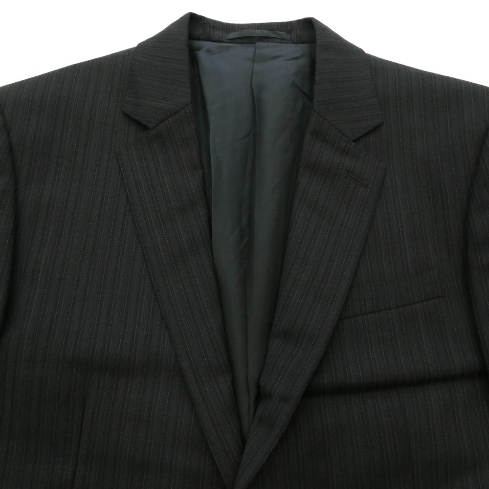 LAD MUSICIAN ラッドミュージシャン 20AW 2120-321 STANDARD 1B JACKET ストライプ ウール 本切羽 テーラード ジャケット チャコール系 44【中古】