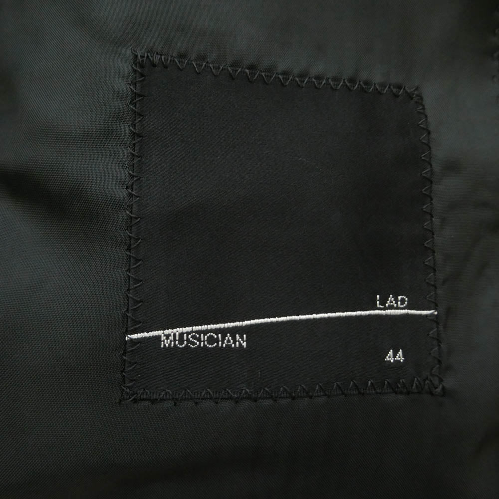 LAD MUSICIAN ラッドミュージシャン 20AW 2120-321 STANDARD 1B JACKET ストライプ ウール 本切羽 テーラード ジャケット チャコール系 44【中古】