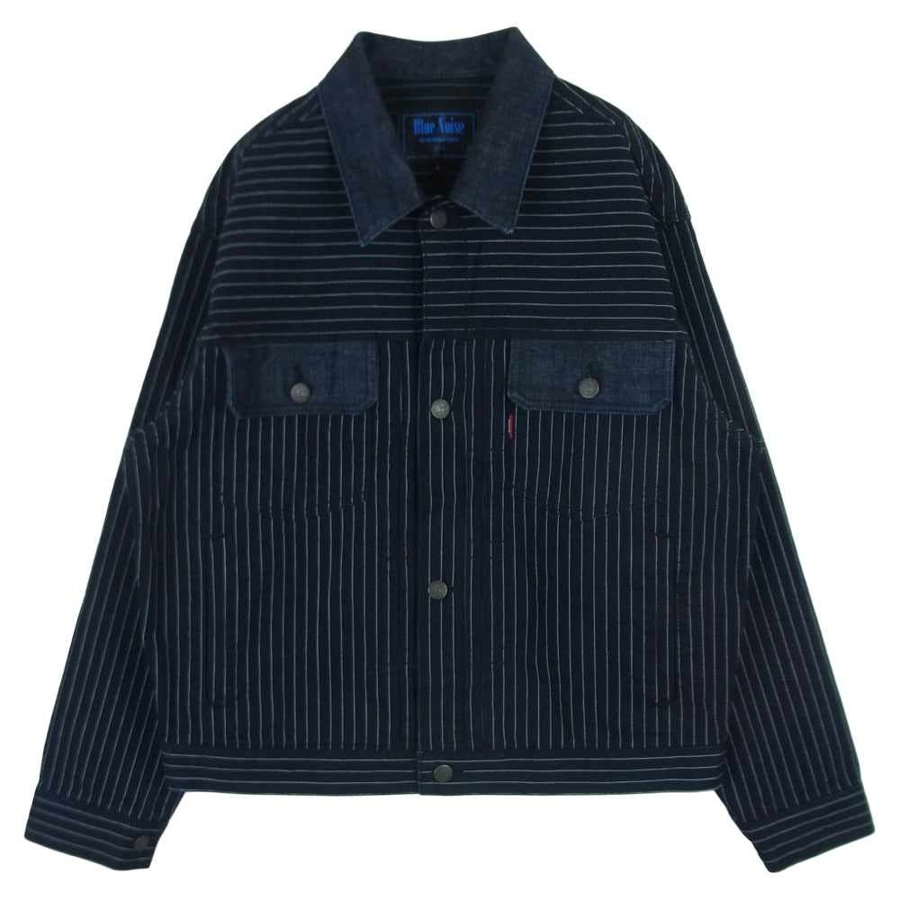 glamb グラム GB0425/BN03 Blue Noise Denim Jacket ブルーノイズ ストライプ デニム ジャケット インディゴブルー系 S【中古】