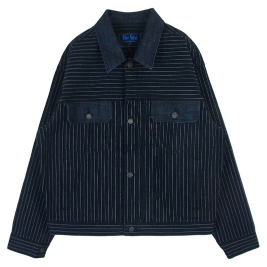 glamb グラム GB0425/BN03 Blue Noise Denim Jacket ブルーノイズ ストライプ デニム ジャケット インディゴブルー系 S【中古】