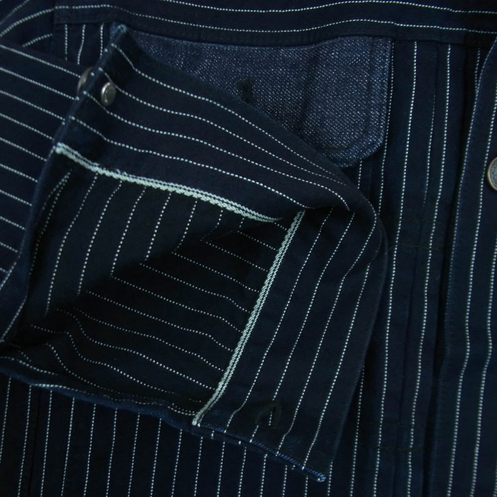 glamb グラム GB0425/BN03 Blue Noise Denim Jacket ブルーノイズ ストライプ デニム ジャケット インディゴブルー系 S【中古】