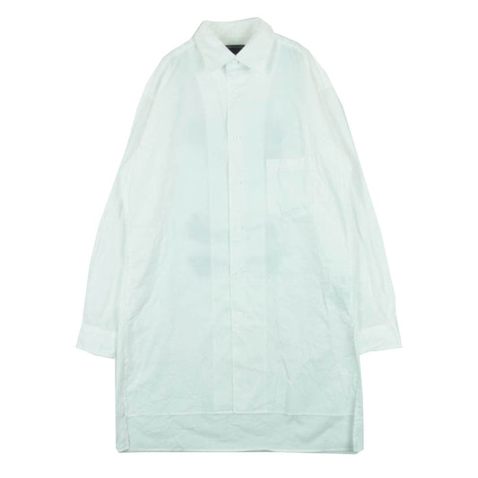 Y-3 Yohji Yamamoto ワイスリー ヨウジヤマモト JM3202 Graphic Shirt グラフィック ロング シャツ 長袖 ホワイト系 XS【中古】