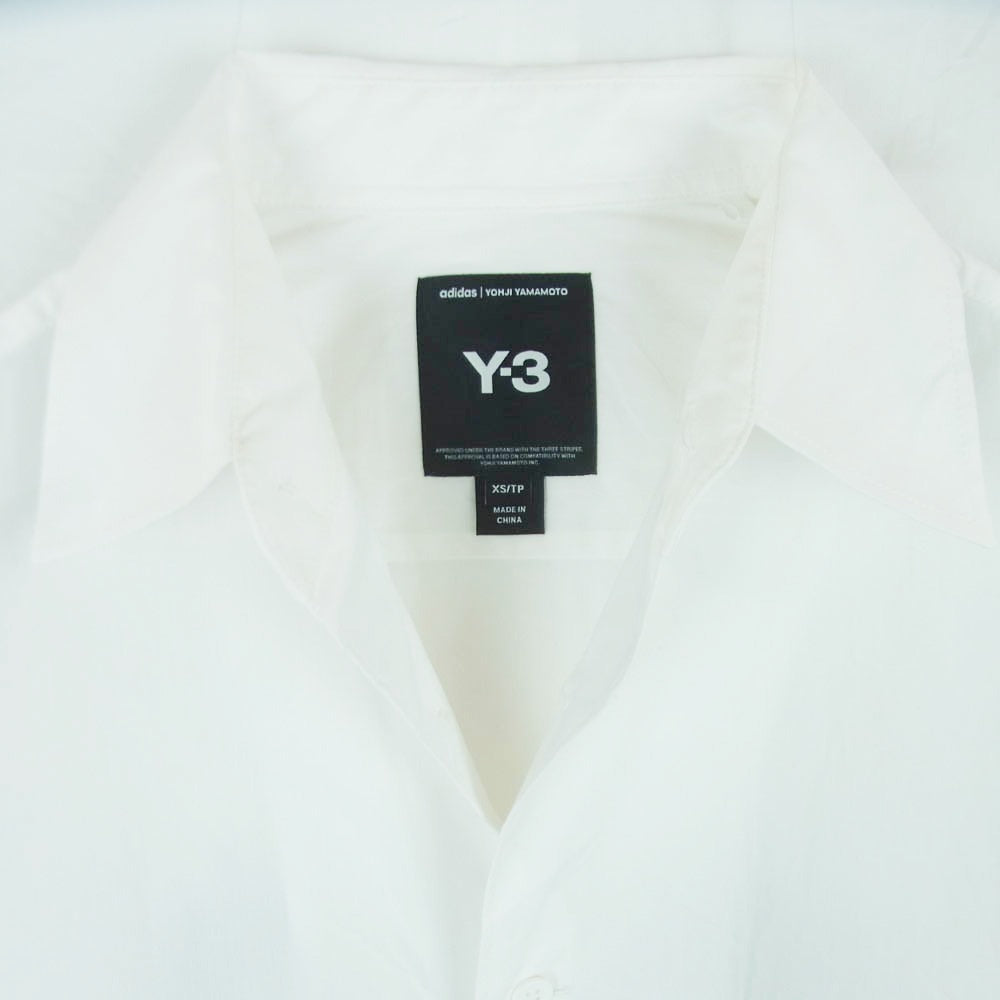 Y-3 Yohji Yamamoto ワイスリー ヨウジヤマモト JM3202 Graphic Shirt グラフィック ロング シャツ 長袖 ホワイト系 XS【中古】