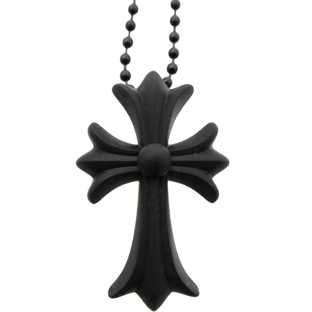 Chrome Hearts ブラッククロスシリコンネックレス 48時間以内配送 シリコンクロス ネックレス ラバー ブラック クロムハーツ – RECLO アクセサリー