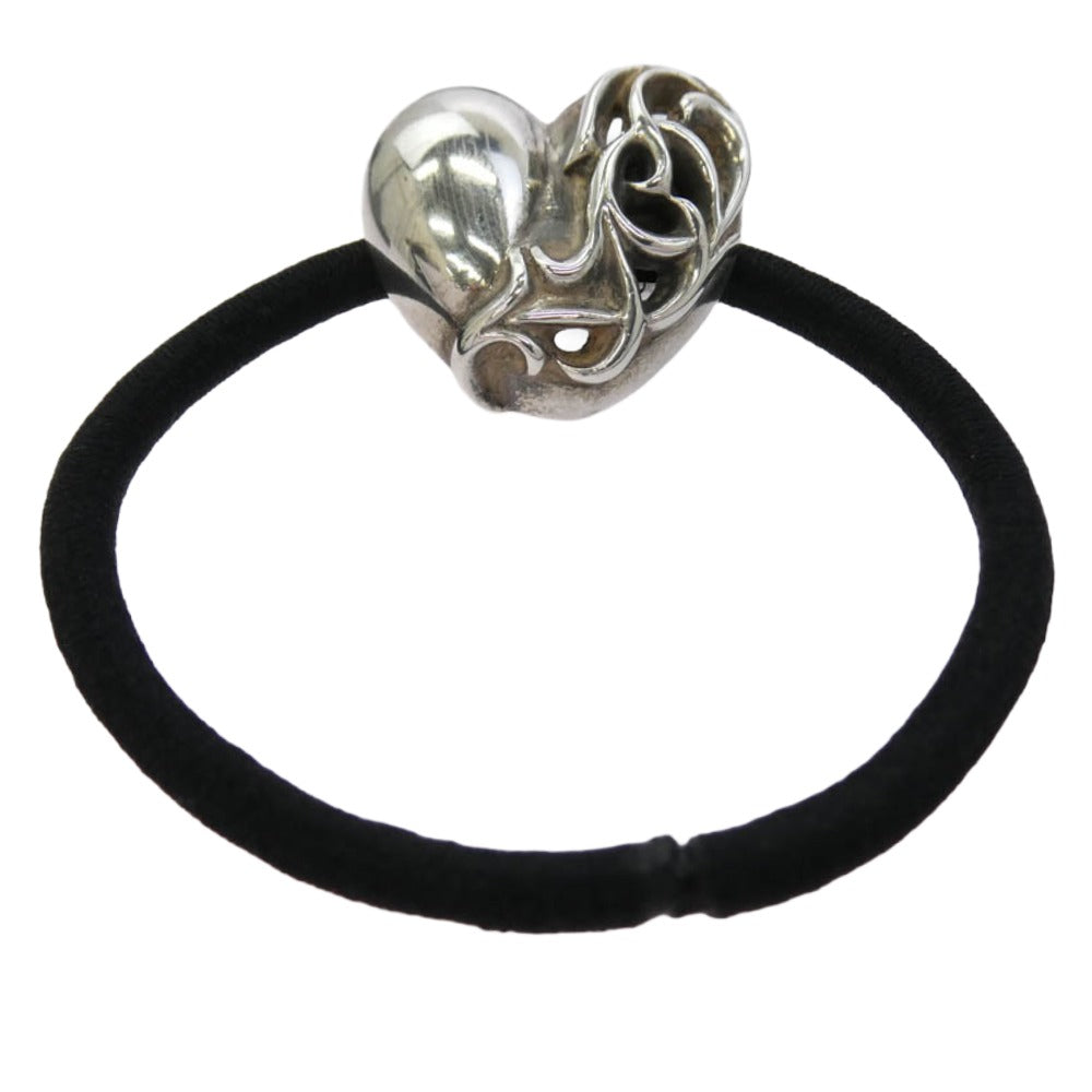 CHROME HEARTS クロムハーツ（原本無） HAIRBAND ハート ヘアゴム コンチョ シルバー系【中古】