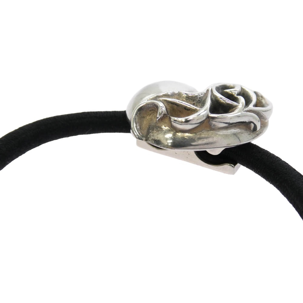 CHROME HEARTS クロムハーツ（原本無） HAIRBAND ハート ヘアゴム コンチョ シルバー系【中古】