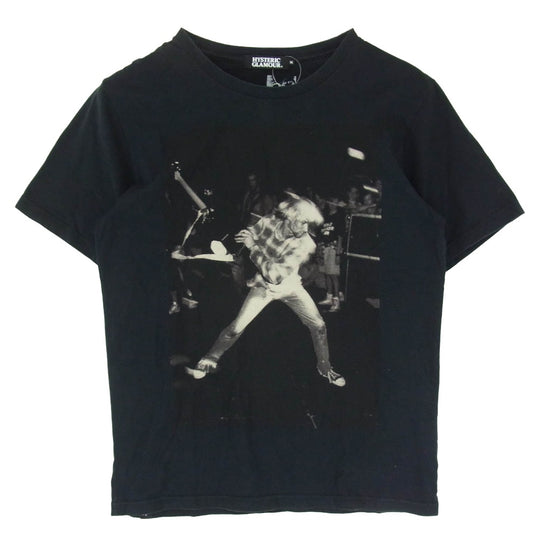 HYSTERIC GLAMOUR ヒステリックグラマー 4CT-5752 × KURT COBAIN カート・コバーン 半袖 コットン プリント Tシャツ ブラック系 M【中古】