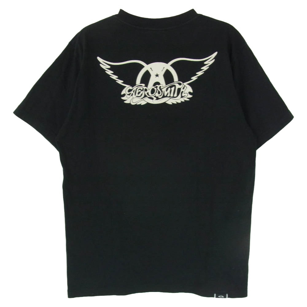 HYSTERIC GLAMOUR ヒステリックグラマー 4CT-2522 Aerosmith エアロスミス 半袖 コットン プリント Tシャツ ブラック系 M【中古】