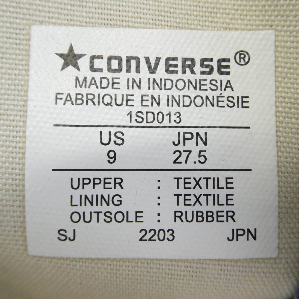 CONVERSE コンバース 1SD013 ×GOD SELECTION XXX Addict Chuck Taylor Canvas Hi ×ゴッドセレクション アディクト チャックテイラー キャンバス ハイ スニーカー ダークネイビー系 27.5cm【新古品】【未使用】【中古】