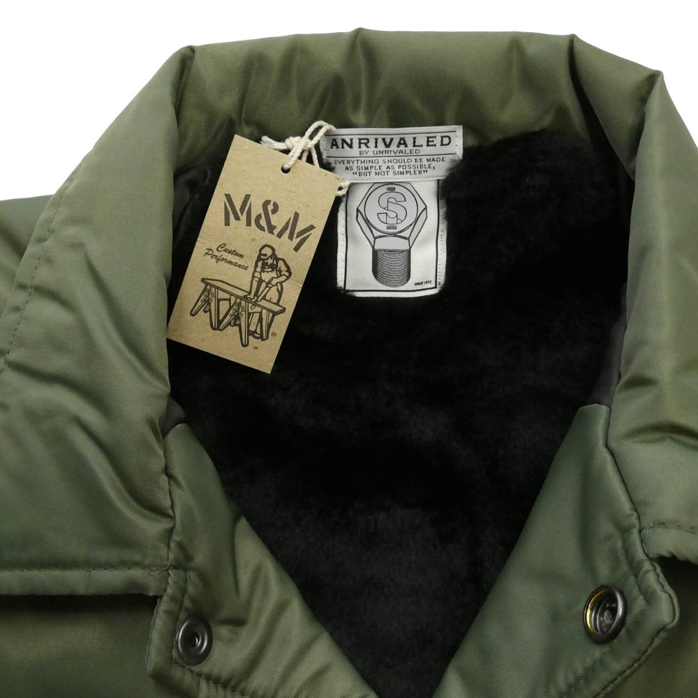 エムアンドエム 25SS URMM-25-1 × UNRIVALED アンライバルド WIND BREAKER ウィンド ブレーカー ジャケット グリーン系 S【極上美品】【中古】