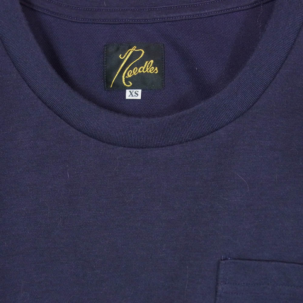 Needles ニードルス 22AW LQ266 L/S Crew Neck Tee-PE/C Jersey ロングスリーブ パピヨン刺繍 長袖 Tシャツ カットソー パープル系 XS【中古】