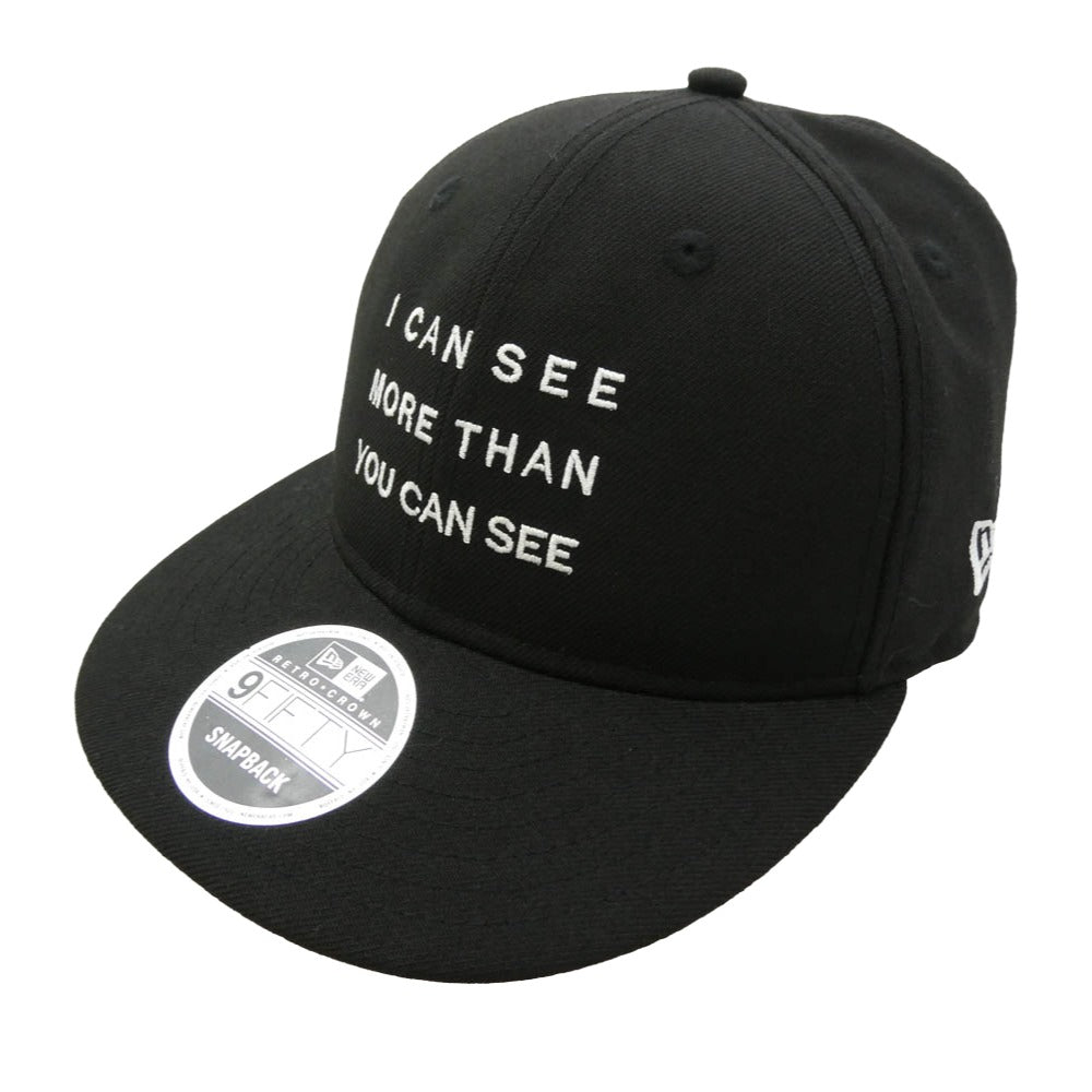 UNDERCOVER アンダーカバー NEW ERA ニューエラ NEW ERA ニューエラ RETRO CROWN I CAN SEE MORE THAN YOU CAN SEE メッセージ刺繍 ベースボール キャップ 帽子 ブラック系【中古】