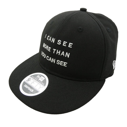 UNDERCOVER アンダーカバー NEW ERA ニューエラ NEW ERA ニューエラ RETRO CROWN I CAN SEE MORE THAN YOU CAN SEE メッセージ刺繍 ベースボール キャップ 帽子 ブラック系【中古】