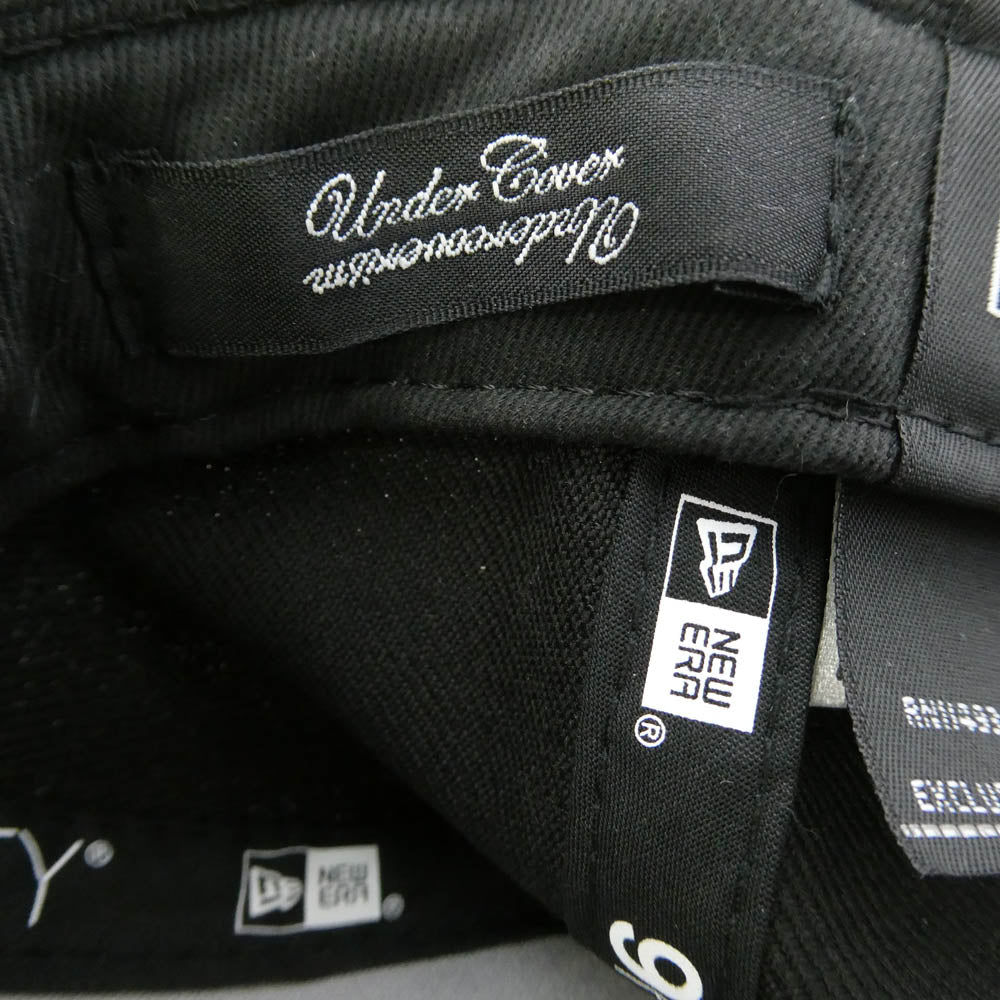 UNDERCOVER アンダーカバー NEW ERA ニューエラ NEW ERA ニューエラ RETRO CROWN I CAN SEE MORE THAN YOU CAN SEE メッセージ刺繍 ベースボール キャップ 帽子 ブラック系【中古】