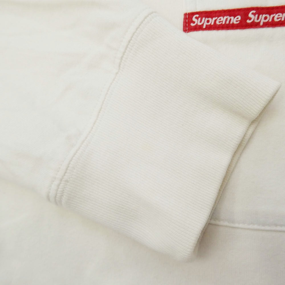 Supreme シュプリーム 16SS Woven Tape L/S Pocket Tee テープ ロゴ ポケット Tシャツ 長袖 ホワイト系 S【中古】