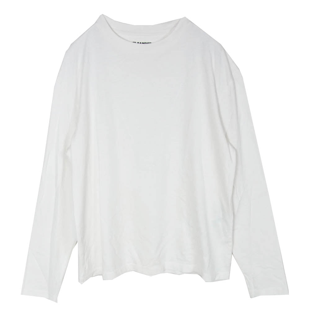 JIL SANDER ジルサンダー 22AW J47GC0002 オーガニックコットン クルーネック ロングスリーブ カットソー 長袖 Tシャツ ホワイト系 S【中古】