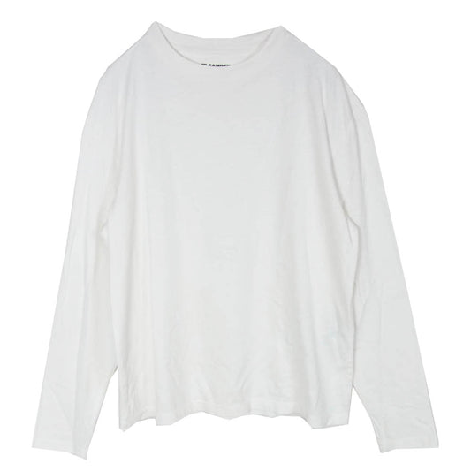 JIL SANDER ジルサンダー 22AW J47GC0002 オーガニックコットン クルーネック ロングスリーブ カットソー 長袖 Tシャツ ホワイト系 S【中古】