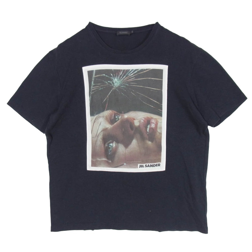 JIL SANDER ジルサンダー JSML707501 イタリア製 クルーネック パッチワーク 半袖 Tシャツ カットソー グレー系 S【中古】