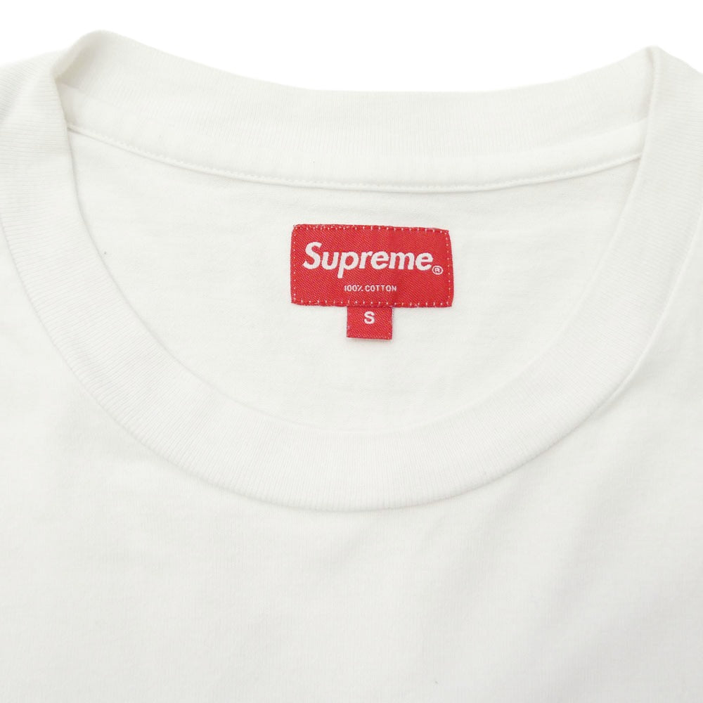 Supreme シュプリーム 19SS Mesh Stripe Pocket Tee メッシュ ストライプ ポケット Tシャツ 半袖 ホワイト系 S【中古】