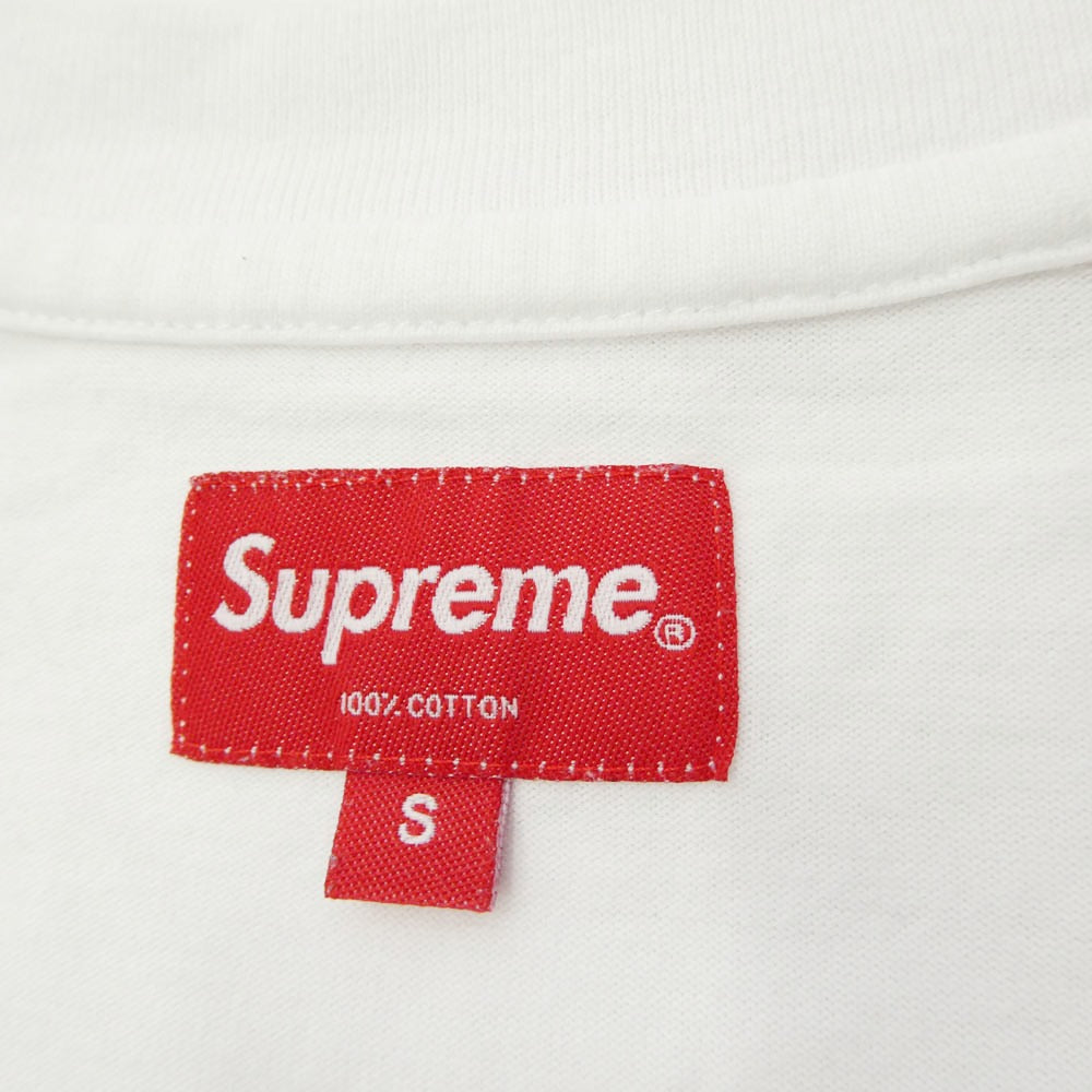 Supreme シュプリーム 19SS Mesh Stripe Pocket Tee メッシュ ストライプ ポケット Tシャツ 半袖 ホワイト系 S【中古】