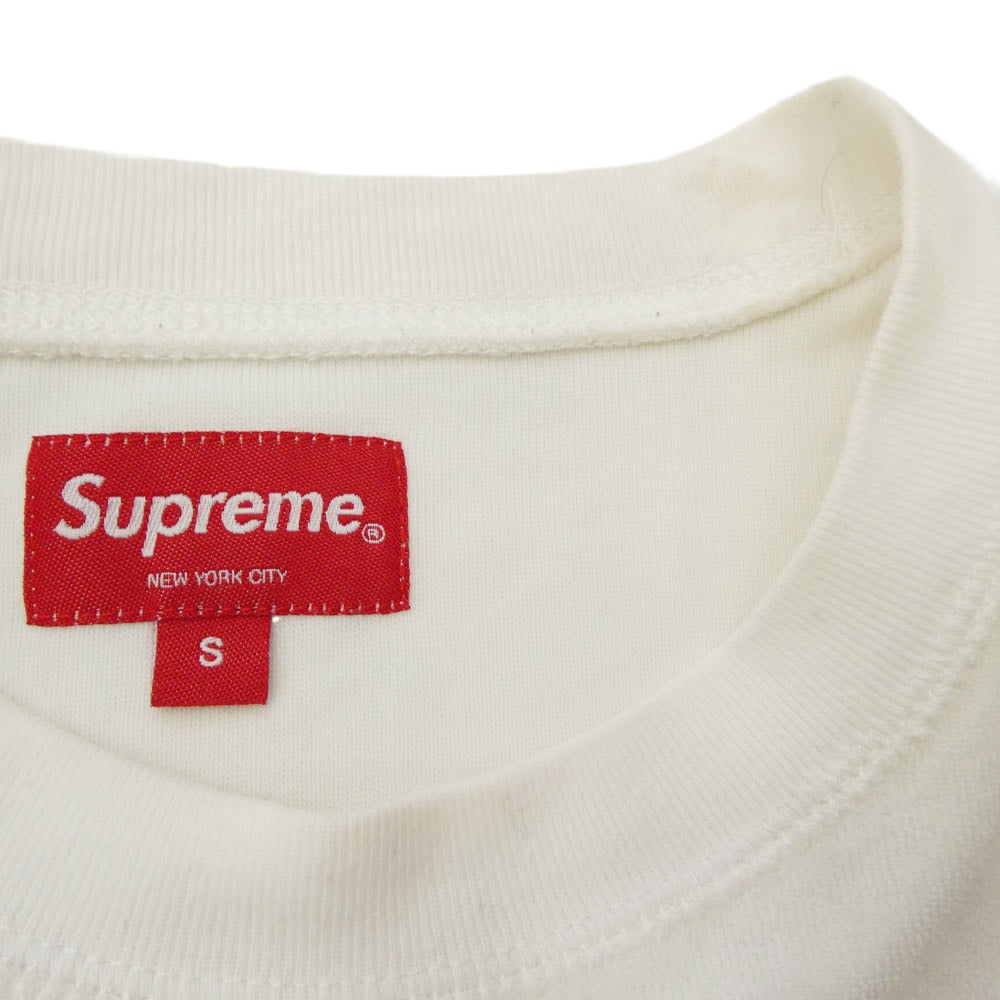 Supreme シュプリーム 19SS Terry Pocket Tee テリー ポケット パイル Tシャツ 半袖 ホワイト系 S【中古】