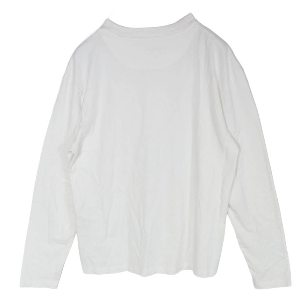 JIL SANDER ジルサンダー 23SS J47GC0002 ロゴラベル クルーネック ロングスリーブ カットソー 長袖 Tシャツ ホワイト系 S【中古】