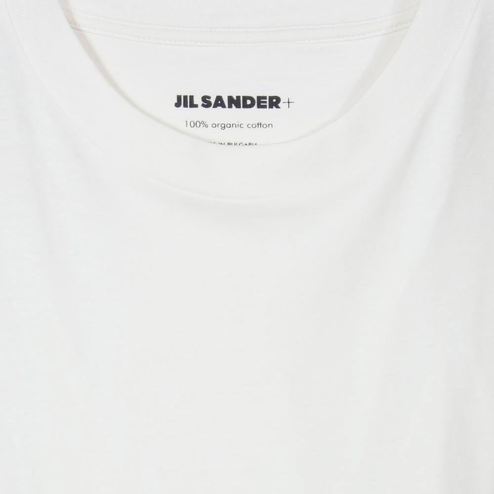 JIL SANDER ジルサンダー 23SS J47GC0002 ロゴラベル クルーネック ロングスリーブ カットソー 長袖 Tシャツ ホワイト系 S【中古】