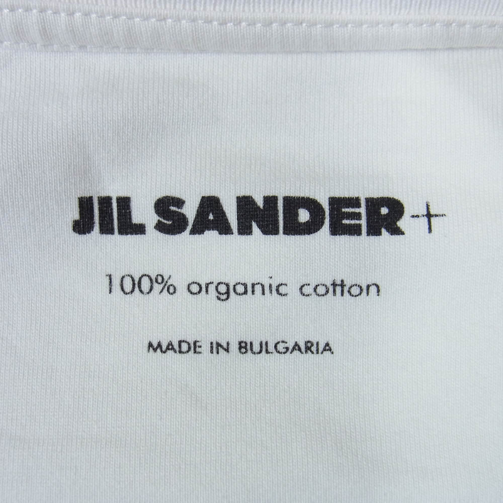 JIL SANDER ジルサンダー 23SS J47GC0002 ロゴラベル クルーネック ロングスリーブ カットソー 長袖 Tシャツ ホワイト系 S【中古】