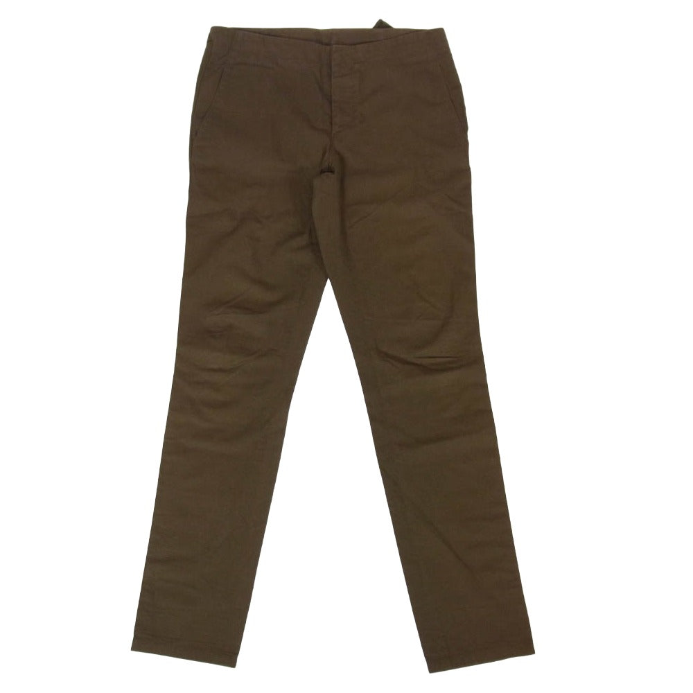 JIL SANDER ジルサンダー AM510149 MF240260 サイドライン サイドシンチ ストレート パンツ カーキ系 46【中古】