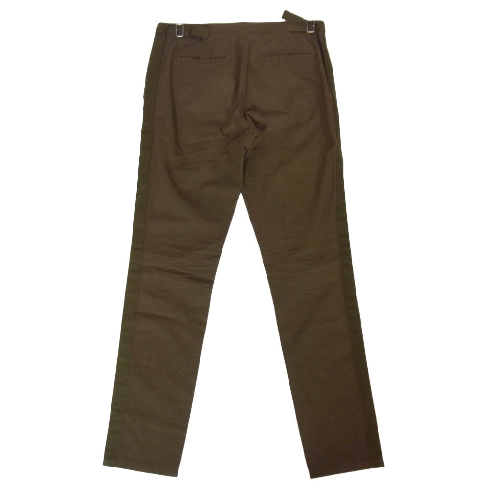 JIL SANDER ジルサンダー AM510149 MF240260 サイドライン サイドシンチ ストレート パンツ カーキ系 46【中古】