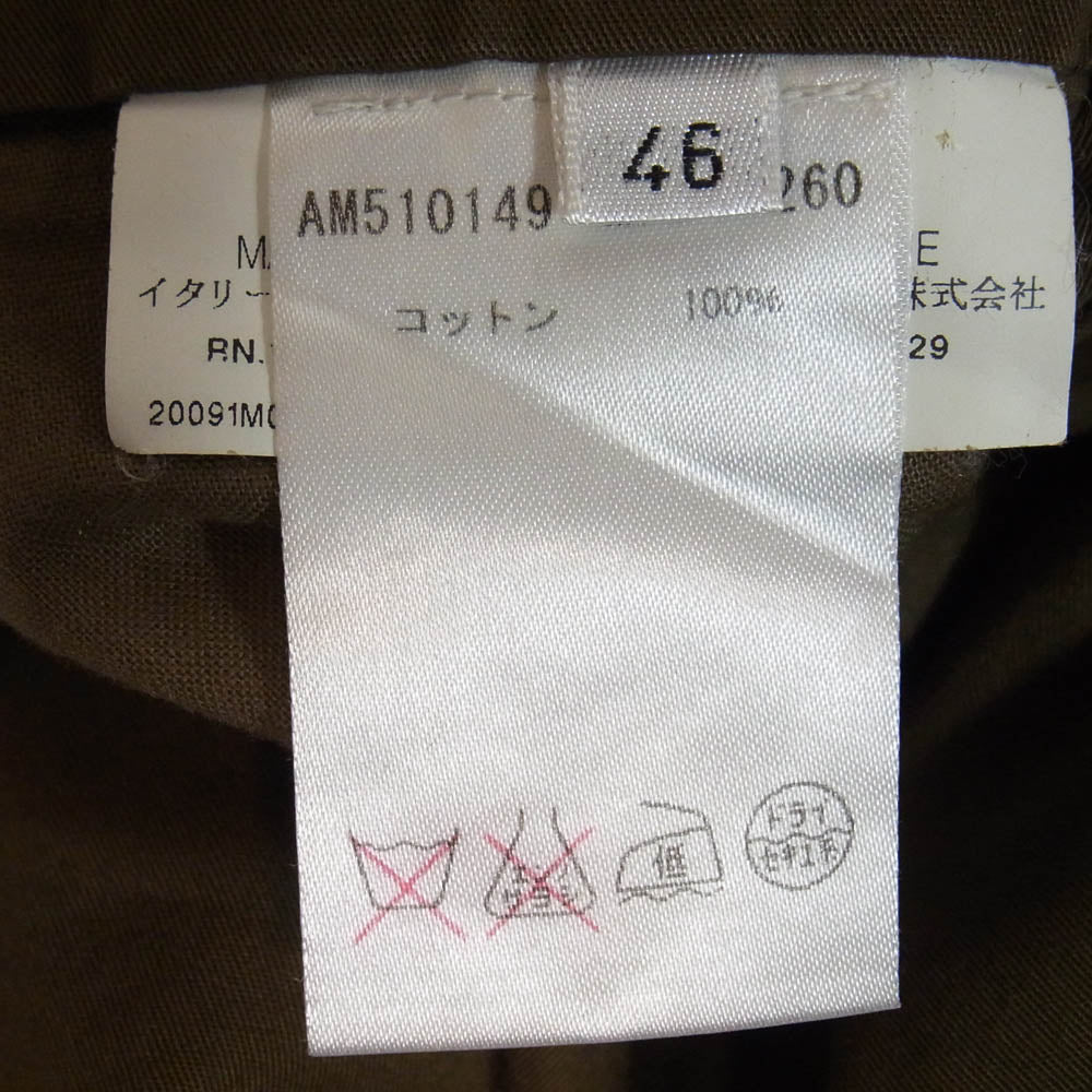 JIL SANDER ジルサンダー AM510149 MF240260 サイドライン サイドシンチ ストレート パンツ カーキ系 46【中古】