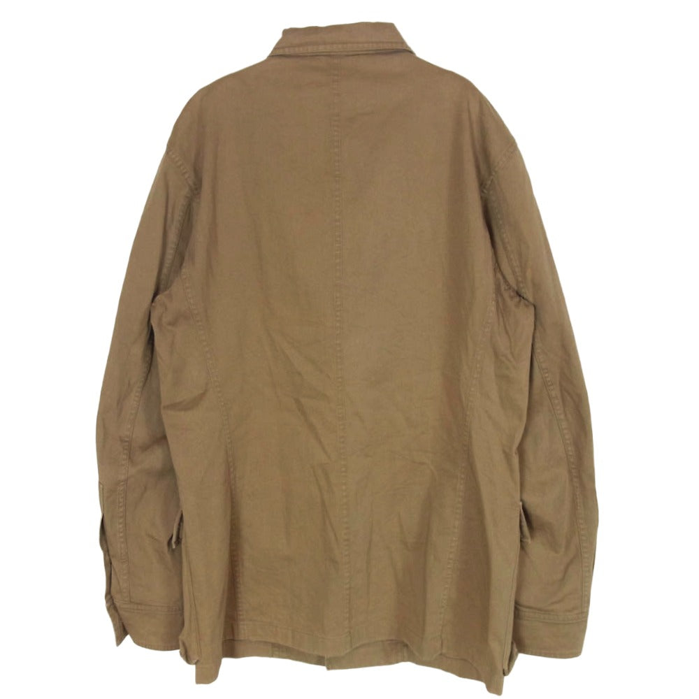 JIL SANDER ジルサンダー フロントポケット ミリタリー ワーク サファリジャケット カバーオール ベージュ系 46【中古】