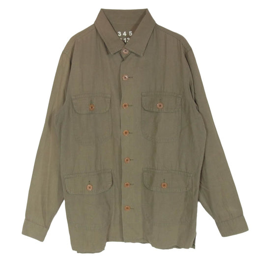 MAISON MARTIN MARGIELA メゾンマルタンマルジェラ S30GC9993 ミリタリー サファリ ジャケット カーキ系 44【中古】