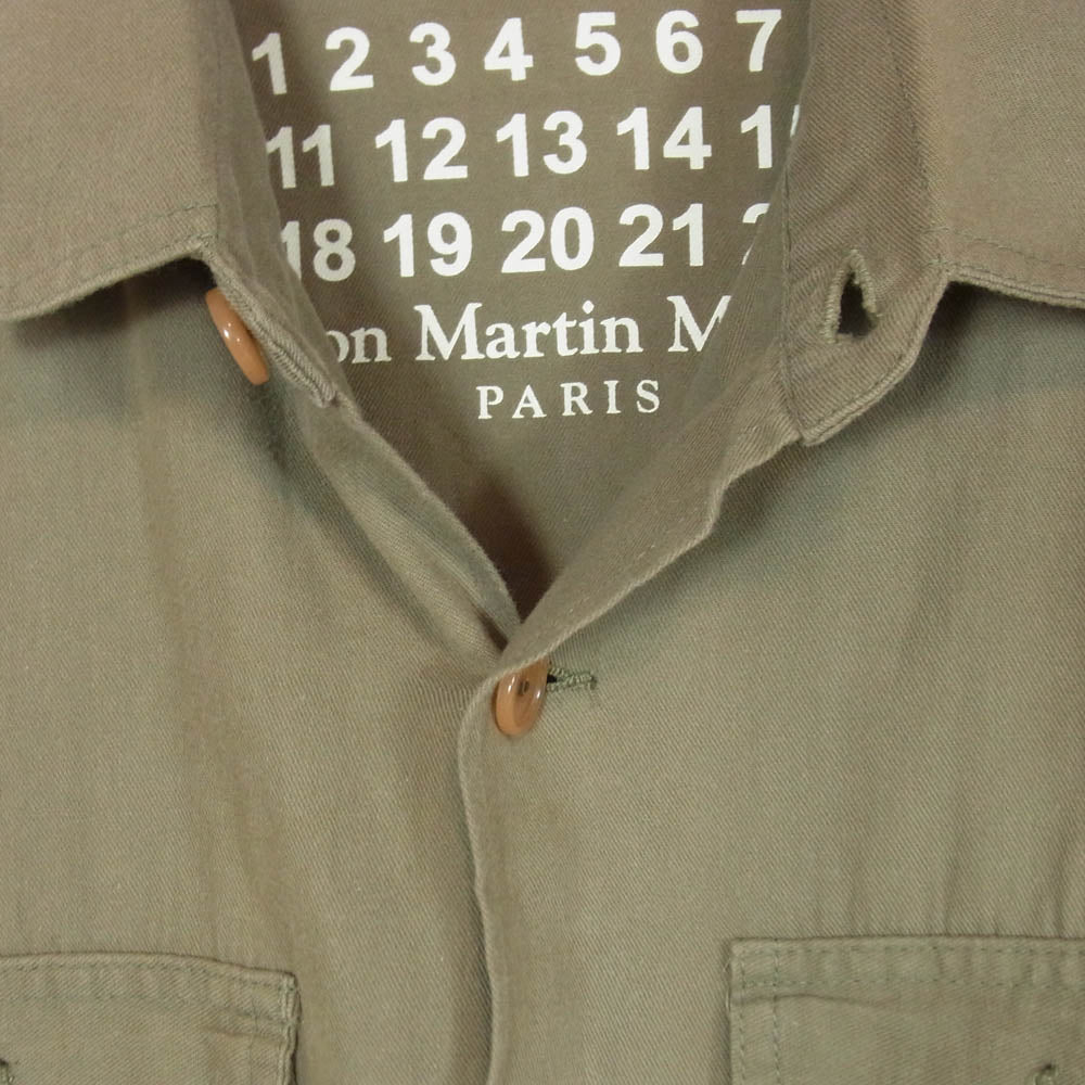 MAISON MARTIN MARGIELA メゾンマルタンマルジェラ S30GC9993 ミリタリー サファリ ジャケット カーキ系 44【中古】