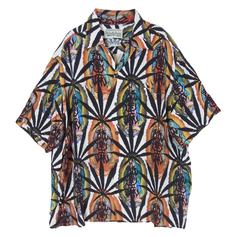 WACKO MARIA ワコマリア 21SS NMD-WM-HI02-A BUDSPOOL HAWAIIAN SHIRT バッズプール ハワイアン 舐達麻 オープンカラー 半袖シャツ アロハシャツ マルチカラー系 XL【中古】