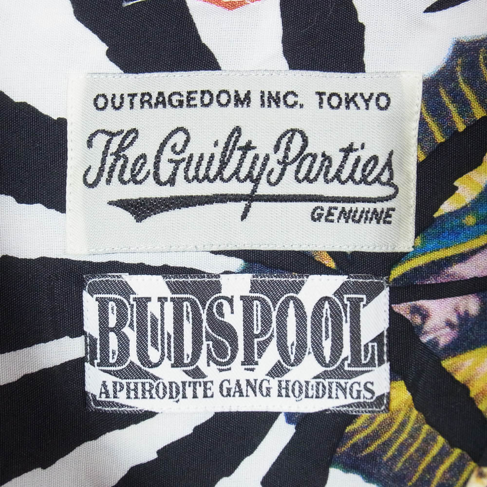WACKO MARIA ワコマリア 21SS NMD-WM-HI02-A BUDSPOOL HAWAIIAN SHIRT バッズプール ハワイアン 舐達麻 オープンカラー 半袖シャツ アロハシャツ マルチカラー系 XL【中古】