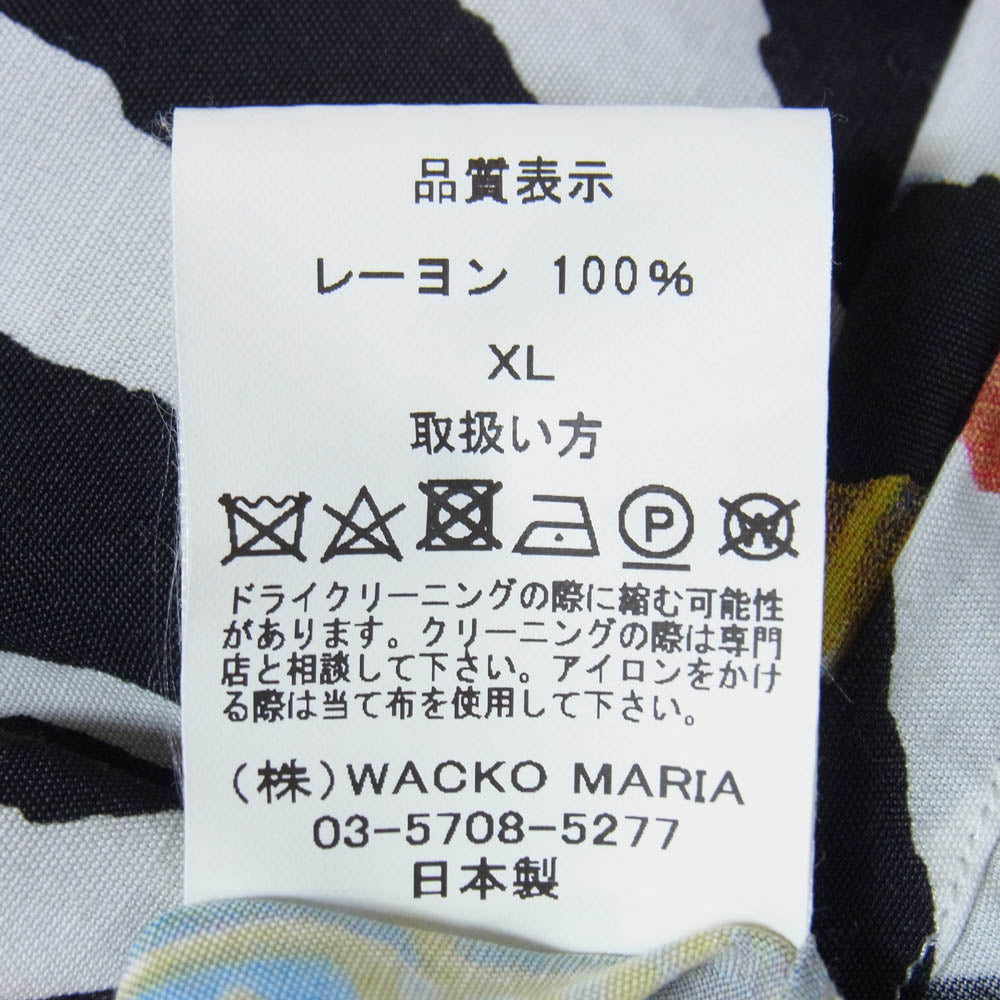 WACKO MARIA ワコマリア 21SS NMD-WM-HI02-A BUDSPOOL HAWAIIAN SHIRT バッズプール ハワイアン 舐達麻 オープンカラー 半袖シャツ アロハシャツ マルチカラー系 XL【中古】